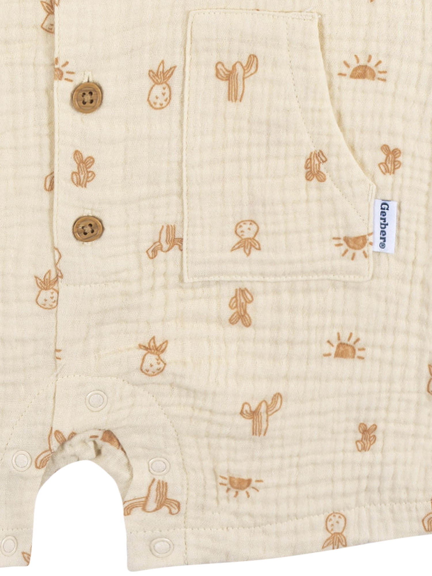 Gerber Baby Boy Short Sleeve Hooded Romper, Sizes Newborn - 24 Months