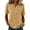 Khaki, variant on Shirts for Women V Neck Button Down Casual Henley Tops for Women Summer Short Sleeve Vintage Relaxed Fit Basic Tee Tops Khaki XXXL