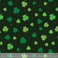 thumbnail image 1 of Spring Designs Milliken Fabric 60" Wide Sold by The Yard (Tossed Shamrocks Deep Forest Green), 1 of 3