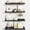 A-black, variant on Picture Ledge Shelf, Black Floating Shelves Set of 4, 36 Inch Picture Shelves for Wall with Ledge, Large Nursery Book Shelf for Toys Storage, Living Room, Bedroom Decor Frames