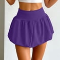 thumbnail image 2 of GEWSEY Women's Bubble Skirt Elastic High Waisted Puffy Skorts Shorts Y2k Skirts with Shorts Underneath (Purple, S), 2 of 9