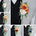 thumbnail image 3 of Delicate Wrist Flower Wristband Realistic Rose Boutonniere for Outdoor Weddings and Celebration Optional Color, 3 of 20