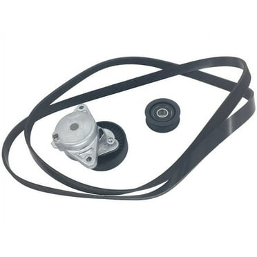 Accessory Serpentine Belt and Tensioner Kit - 3 Piece - Compatible with 1998 - 2003 Mercedes-Benz ML320 1999 2000 2001 2002