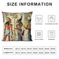 thumbnail image 5 of Autua Egyptian Art Symbols Language Graphic Decorative Cushion Throw Pillow Cover for Home Living Room Sofa, Soft and Durable Short Plush 1PC 22x22in, 5 of 5