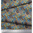 thumbnail image 3 of Soimoi Cotton Jersey Fabric Square Geometric Fabric Prints By Yard 58 Inch Wide, 3 of 3