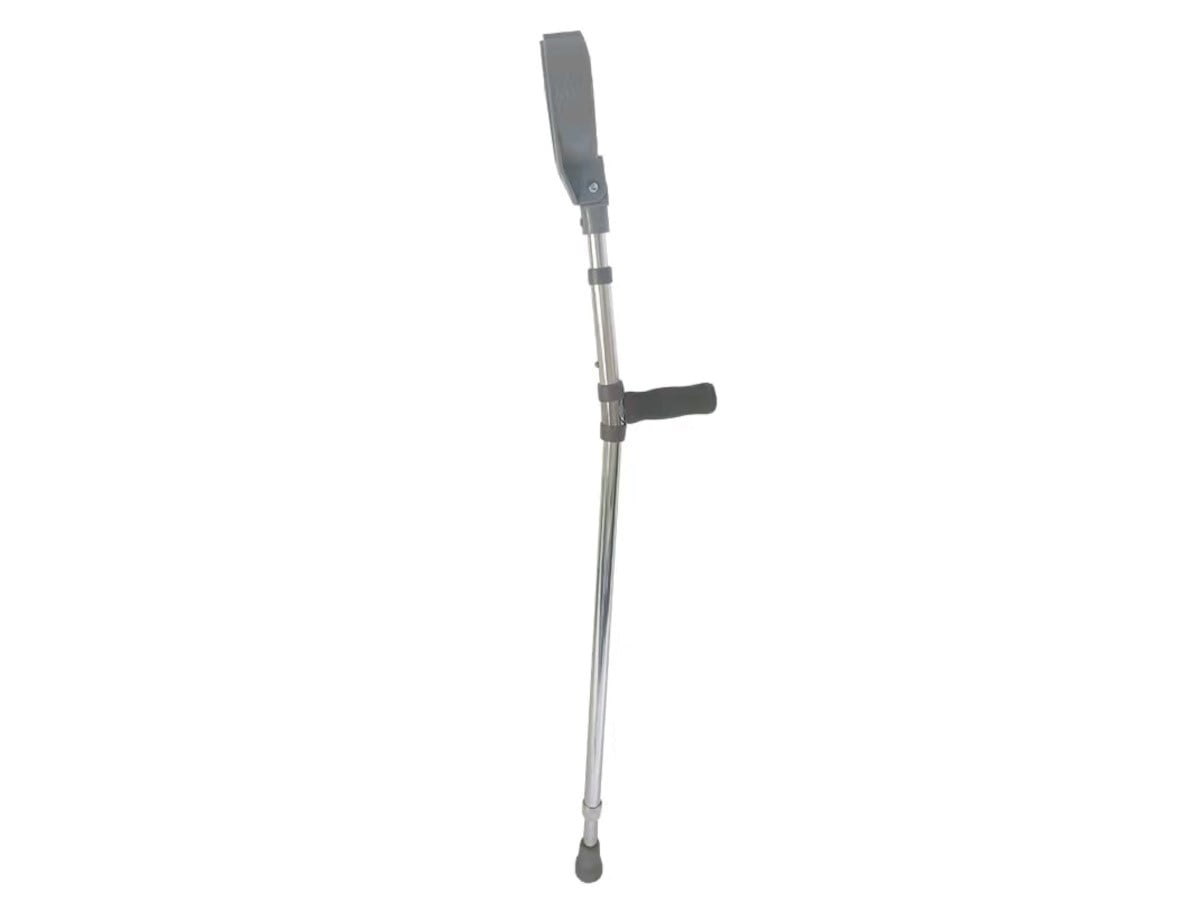 MPM Forearm Crutches (1 Pair), Adjustable with Handle Pad, Heavy Duty for Standard and Tall Adults, Lightweight Aluminum Mobility Aid Arm Crutches