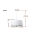 thumbnail image 5 of Safavieh Piran 3 Light 20 In. Dia. Adjustable Pendant, White, 5 of 5