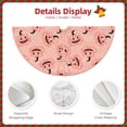 thumbnail image 3 of Daiia Smiling Pink Pumpkins Drawing Merry Christmas Tree Skirt , Xmas Large Lace-up Tree Skirt, Santa Snowflakes Rustic Home Decorations New Year Party Farmhouse Decor-30", 3 of 6