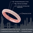 thumbnail image 2 of Gem Stone King 925 Sterling Silver White Moissanite 3 Rows Micro Pave Setting Eternity Wedding Band Ring for Women (1.08 Cttw, Available in Size 5, 6, 7, 8, 9), 2 of 4