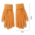 thumbnail image 6 of D-GROEE 1 Pair Women's Winter Thickened Touchscreen Stretch Thermal Gloves Warm Hair Knitted Thick Texting Gloves for Cycling, 6 of 8