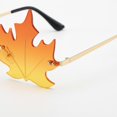 thumbnail image 6 of Hzzsbu Maple Leaf Shape Sunglasses, Rimless Sunglasses for Women Men, Funny Irregular Sun Glasses UV Protection Retro Frameless Funky Eyewear Party Glasses, 6 of 7