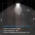 thumbnail image 4 of Lámpara solar para exteriores con detector de movimiento por infrarrojos, reflector LED para exteriores de 100 COB con detector, iluminación de seguridad, 500 LM a prueba de agua IP65, para jardín, al, 4 of 5