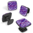 thumbnail image 2 of 4 Pcs Cabinet Handle Drawer Pulls Nautical Purple Knobs with Screws Square Furniture Office Cabinet Knob Decoration, 2 of 7
