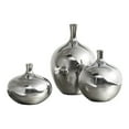 thumbnail image 1 of Madison Park Signature Ensemble de Vases en Céramique Transitionnels 3 Pcs en Argent, 1 of 3