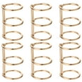 thumbnail image 1 of Miangastore 6pcs Alloy Binder Book Rings Loose Leaf Binder Buckles DIY Notebook Clip Rings (Golden), 1 of 8