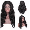 thumbnail image 1 of Pelucas de estilo europeo y americano, cabello largo y rizado de ondas grandes y negras, tocado de fibra química, peluca de ondas grandes, 1 of 5