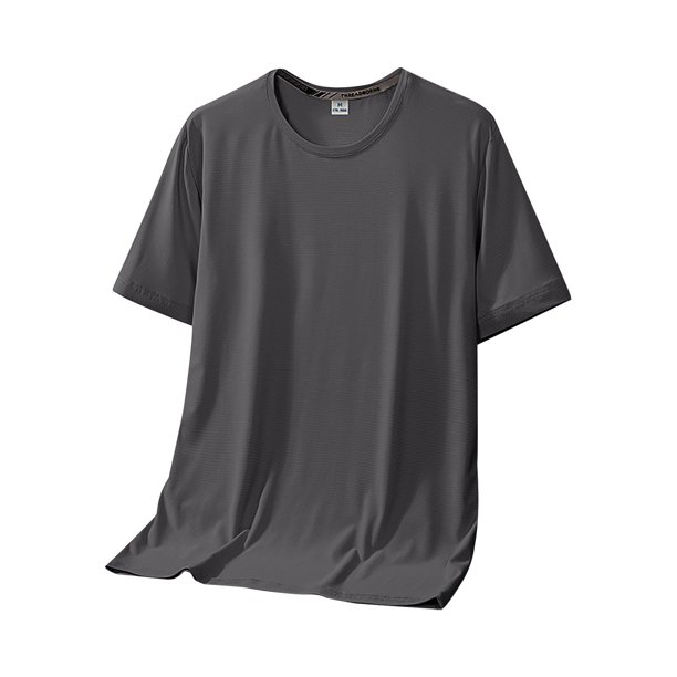 Camiseta deportiva de manga corta de secado rápido para hombre - Prenda de gimnasio que absorbe la humedad, transpirable y elástica en 4 direcciones, L-XXXXXXL, senderismo/ciclismo
