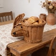 thumbnail image 5 of Easter Bunny Woven Storage Basket Snack Fruit Organizer Bin for Home Kitchen Counter Coffee Table Decor Reusable Beige Coffee 1 Pack, 5 of 7