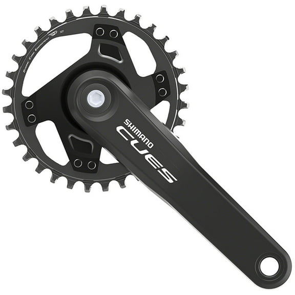 Shimano CUES FC-U4000-1 Crankset - 170mm, 9/10/11-Speed, 32t, Riveted, Square Taper JIS Spindle Interface, Black