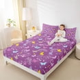 thumbnail image 3 of Metsweet Magic Horse King Sheets 4pcs, Flying Butterflies Unicorn Bedding,1 Fitted Sheet, 1 Flat Sheet and 2 Pillowcases, 3 of 5