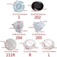 thumbnail image 2 of 24 Blade Turbofan Fan Blades Fan Blades Propeller Technology Building Block Parts Material(BCB202 Black), 2 of 3