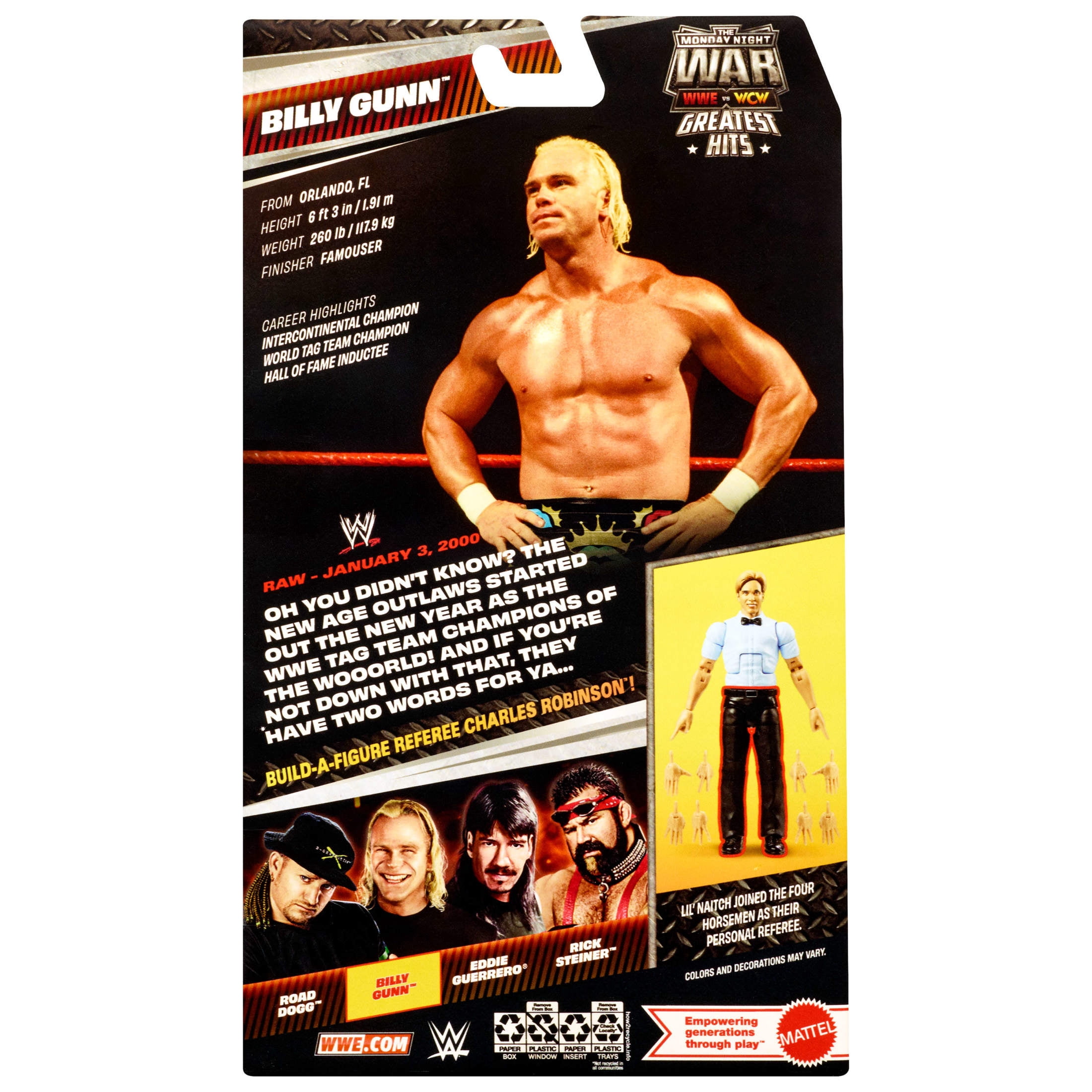 WWE Monday Night War Elite Collection Billy Gunn Action Figure & Accessories 6-inch Set