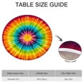 thumbnail image 6 of Colorful Rainbow Tie Dye Spiral Pattern Round Fitted Tablecloth with Elastic Edge,Dining Table Cover Waterproof,Outdoor Round Tablecloth for Camping,Dining,Indoor and Outdoor, 6 of 7