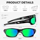 thumbnail image 5 of Gafas de Sol Polarizadas VATTER para Niños con Protección UV400 816 Negro/Verde, 5 of 6
