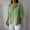 Green, variant on Women's Solid Color V-Neck Hooded Cardigan with Decorative Buttons, 3/4 Sleeve Loose Fit Winter Sweater for Casual Wear