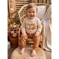 thumbnail image 4 of BemeyourBBs Toddler Baby Boys Thanksgiving Outfit Newborn Baby Boy Fall Winter Clothes Infant Long Sleeve Letter Turkey Embroidery Sweatshirt Tops and Drawstring Jogger Pants Set, 4 of 9