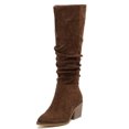 thumbnail image 2 of LOVE STEETLY Women's Knee High Slouchy Boots, Pointed Toe Chunky Heel Casual Versatile Stylish Comfort Winter Tall Boot., 2 of 7