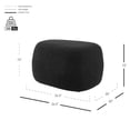 thumbnail image 3 of Pemberly Row Modern Fabric Small Ottoman in Palladian Charcoal, 3 of 12