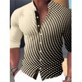thumbnail image 1 of Camisa larga con botones y cuello alto con estampado vertical 3D para hombre, nueva moda de verano, ropa de diseñador para fiestas, tallas S-6XL, 1 of 6
