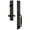 Timeless Bronze, variant on Grandeur 849994 Carre Solid Brass Rose Left Handed Dummy Full Plate "F" Grip Handleset -