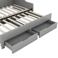 thumbnail image 5 of Harper & Bright Designs Extendable Daybed Twin to King Size with Storage Bookcases, Two Drawers and Charging Design, Modern Wood Day Bed Frame with Pop-up Trundle, Gray, 5 of 13