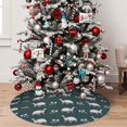 thumbnail image 5 of Sikiie Turtle Chrysanthemum 30-48 inches {designName} Print Christmas Tree Skirt Snowman Xmas Tree Skirt with Edge Christmas Decorations for Holiday Party36", 5 of 7