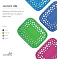 thumbnail image 4 of LunchBots Medium Trio II Snack Container - Divided Stainless Steel Food Container - Three Sections for Snacks On the Go - Eco-Friendly, Dishwasher Safe, BPA-Free - Stainless Lid - Blue Dots, 4 of 6