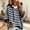 Navy, variant on Womens Striped Short Sleeve Sweater Hoodie Casual Drawstring Pullover V Neck Loose Fit Lightweight Knit Tops for Spring Summer Fall Everyday Knitwear