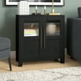 thumbnail image 5 of Evelyn&Zoe Holbrook 28" Wide Rectangular Accent Cabinet, Black Grain, 5 of 9