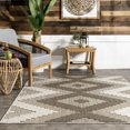 thumbnail image 4 of nuLOOM Teisha Tribal Diamond Indoor/Outdoor Area Rug, 6' 7" x 9', Beige, 4 of 9