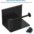 thumbnail image 4 of Toilet Paper Holder, Roll Paper Holder Without Drilling Toilet Paper Holder, Paper Dispenser with Shelf, SUS 304 Stainless Steel, Self-adhesive and Wa, 4 of 5