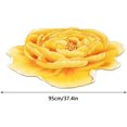 thumbnail image 2 of Floral Area Rugs Peony Flower Shape Area Rugs Non-Slip Rugs Floral Shaggy Carpet Bath Mat for Bedroom Living Room and Sofa, Yellow, 3.3'x3.3', 2 of 7