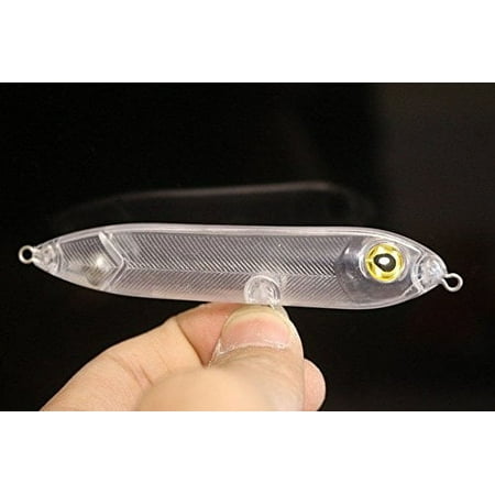Shelt s 20 Pcs Unpainted Fishing Topwater Spook Plug Body Hard Baits 3.5 /0.35Oz