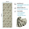 thumbnail image 2 of Beige Leaf Butterfly Pattern Hot Yoga Mat Towel Non Slip for Hot Yoga - Quick-Drying Yoga Mat Cover with 4 Corner Pockets with Travel Bag - Hot Yoga Towel Non Slip Grip Moisture Wicking Sweat 70"x26", 2 of 6