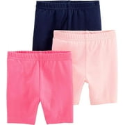 Simple Joys by Carter's Babies, Toddlers, and Girls' Bike Shorts, Pack of 3