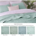 thumbnail image 2 of Whale Flotilla 3-Piece King Size Quilt Set for All Season, Classic Geometric Pattern Bedding Set with 2 Pillow Shams, Soft and Lightweight, Aqua Blue, 2 of 9
