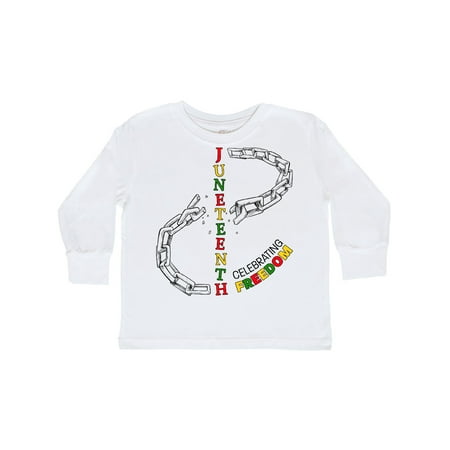 

Inktastic Juneteenth-Celebrating Freedom- Breaking Chains Gift Toddler Boy or Toddler Girl Long Sleeve T-Shirt