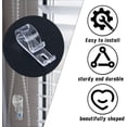 thumbnail image 3 of Binxus 18 Sets Roller Shade Clear Safety Chain and Cord Guide Fixation Hook P Clip Blind Cord Holder Fixation Hook Fixation Hook for Bead Chain for Roller Blinds (Clear), 3 of 7