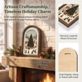 thumbnail image 6 of IPEWLEX Christmas Wooden Wall Art Sign with Holiday Scene – Rustic Wall Decor for Home & Entryway, 6 of 7