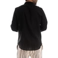 thumbnail image 3 of QWZNDZGR Mens Casual Button Down Shirt Long Sleeve Chambray Shirt Business Blouse, 3 of 8
